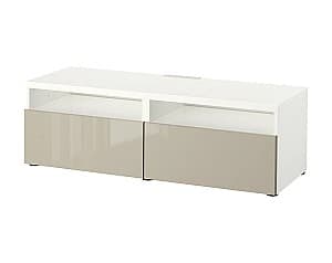 Comoda TV IKEA Besta white/Selsviken beige 120x42x39 см