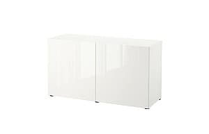 Comoda IKEA Besta white Selsviken glossy / white 120x42x65 cm