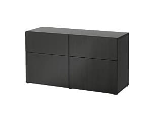 Comoda IKEA Besta black-brown/Lappviken black-brown 120x42x65 cm