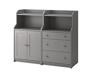 Comoda IKEA Hauga gray 139x46x116 cm