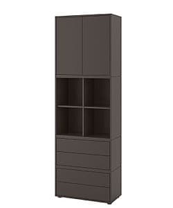 Шкаф пенал IKEA Eket dark gray 70x35x212 cm