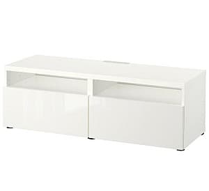 Tumba pentru televizor IKEA Besta White /Selsviken glossy white