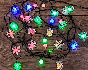 Рождественские огни Rexant Шарики, снежинки, елочки 3.7 Вт LED