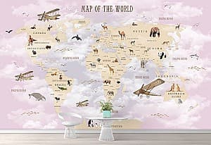 3D Фотообои Art.Desig Карта мира в детскую_3