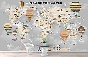 3D Фотообои Art.Desig Карта мира в детскую_4