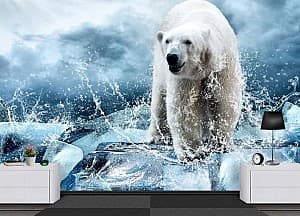 3D Фотообои Art.Desig Белый медведь на льдине