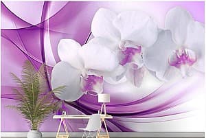 Fototapet 3d Art.Desig Orhidee pe fundal liliac