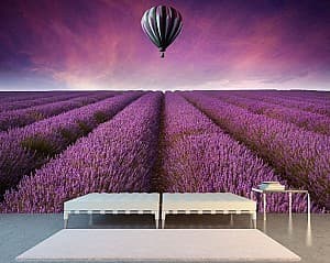 3D Фотообои Art.Desig Воздушный шар над лавандовым полем