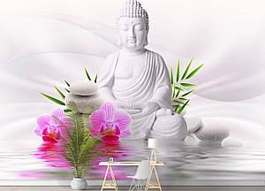 3D Фотообои Art.Desig Будда и спа камни с орхидеей