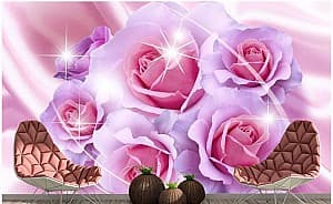 3D Фотообои Art.Desig Розы на розовом фоне