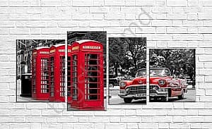 Tablou multicanvas Art.Desig CABINELE TELEFONICE IN LONDRA