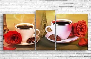 Модульная картина ArtD Две чашки ароматного кофе