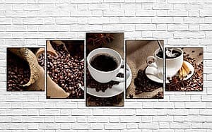 Модульная картина ArtD Кофе и кофейные зерна