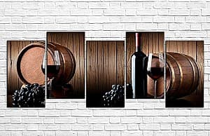 Модульная картина ArtD Бочка черного вина