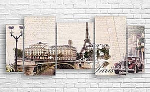 Tablou multicanvas Art.Desig Vintage Paris