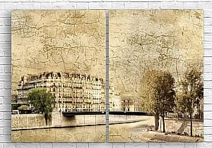 Модульная картина Art.Desig Старинный Париж