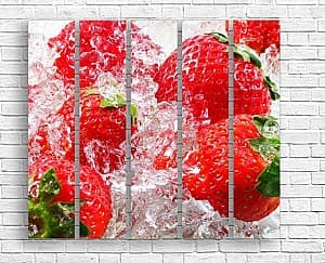 Tablou multicanvas Art.Desig Căpșuni și gheață