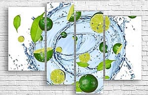 Tablou multicanvas Art.Desig Lime Fresh