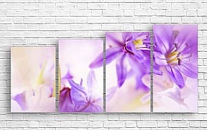 Tablou multicanvas Art.Desig Flori violete
