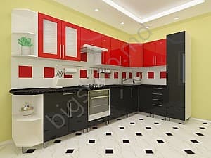 Кухонный гарнитур PS Анна 3.4x1.7м Red/Black