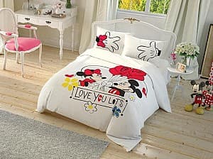 Lenjerie de pat pentru copii TAC Disney Minnie&Mickey Double (60212083)