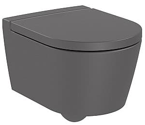 Vas WC suspendat Roca Inspira Compacto Onyx Round Rimless (346528640)