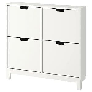 Tumba pentru incaltaminte IKEA Stall 4 compartimente White 96x90 cm