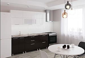 Кухонный гарнитур PS Garis (High Gloss)  2.0 m White/Brown