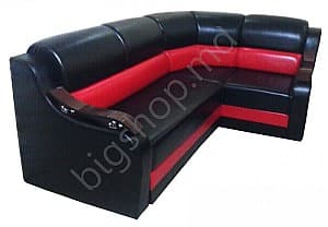 Canapea de colt V-Toms G1 (1.7x2.5 m) Black/Red