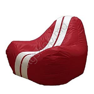 Кресло мешок Релакс Hi-Poly Medium Red/White Sport