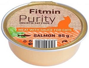 Hrană umedă pentru pisici Fitmin Purity alutray Salmon 85g