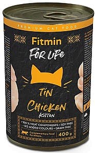Hrană umedă pentru pisici Fitmin Life Tin Kitten Chicken 400g