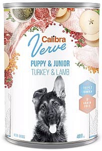 Влажный корм для собак Calibra Verve Puppy&Junior Turkey&Lamb 400g