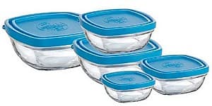 Set de recipiente alimentare DURALEX FRESHBOX Set 5 buc albastru