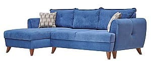 Угловой диван Dogtas LENTO (147*260 cm) синий бархат