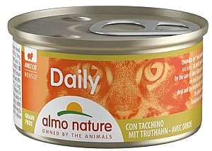 Hrană umedă pentru pisici Almo Nature DAILY Can Mousse Turkey 85g