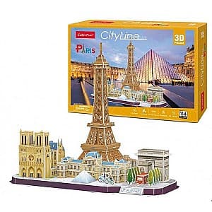 Puzzle CubicFun Atracții turistice în Paris