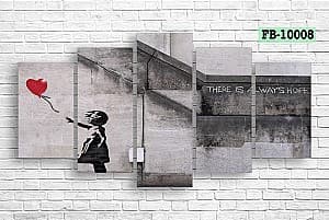 Tablou multicanvas Art.Desig Banksy Balloon Girl FB-10008