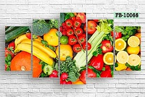 Tablou multicanvas Art.Desig Fruits and vegetables FB-10066