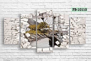 Tablou multicanvas Art.Desig Corabie cu panze FB-10110