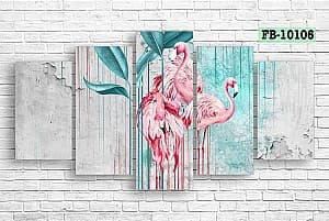 Tablou multicanvas Art.Desig Flamingo FB-10106