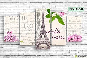 Tablou multicanvas Art.Desig Hello Paris FB-10298