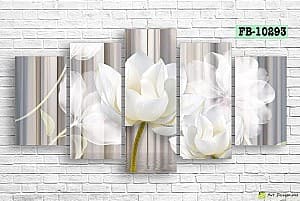 Tablou multicanvas Art.Desig White flowers FB-10293