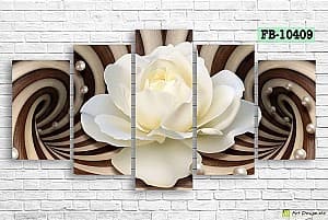 Модульная картина Art.Desig White Rose FB-10409