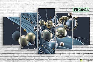 Tablou multicanvas Art.Desig 3D spheres FB-10414