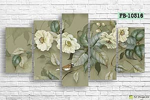 Tablou multicanvas Art.Desig Flori albe FB-10316