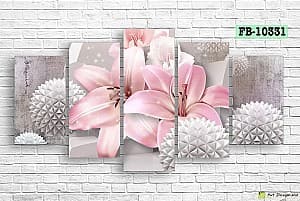 Tablou multicanvas Art.Desig Flowers FB-10331