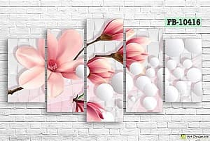 Tablou multicanvas Art.Desig Flowers FB-10416