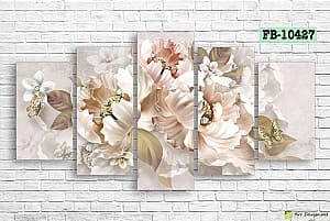 Tablou multicanvas Art.Desig Pink flowers FB-10427