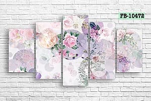 Tablou multicanvas Art.Desig Multicolored flowers FB-10472